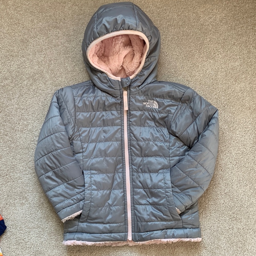 The North Face Kids Gray and Pink Jacket
